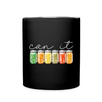 Einmachen Einkochen Lebensmitteln Konservieren - Tasse einfarbig - Schwarz - Vorne
