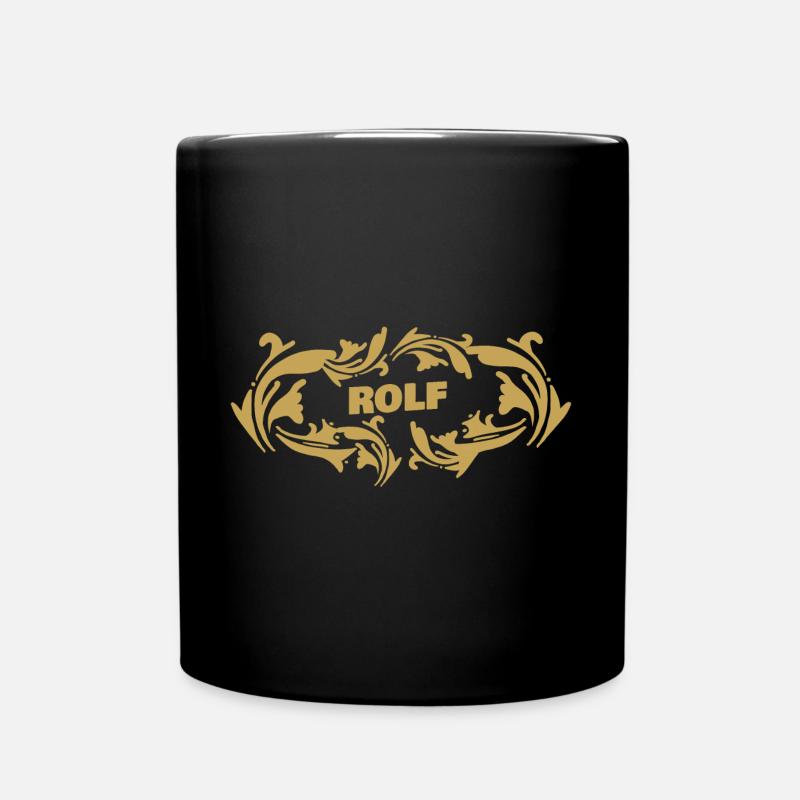 Geschenkidee Rolf - Tasse einfarbig - Schwarz