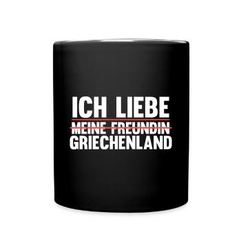Griechen Grieche Griechenland - Tasse einfarbig - Schwarz - Vorne