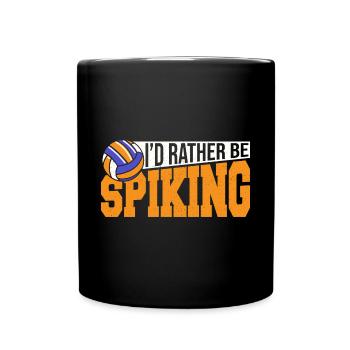 C’est drôle que je préfère jouer au volleyball de passeuse - Mug uni - noir - Devant