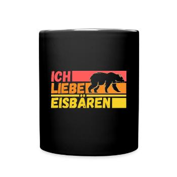 Eisbär Eisbären - Tasse einfarbig - Schwarz - Vorne
