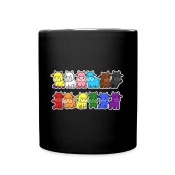 Pride Progress Flagge Kuh Gleichberechtigung - Tasse einfarbig - Schwarz - Vorne