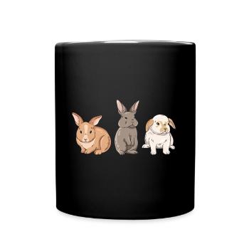 Conception de lapin mignon pour les propriétaires de lapins - Mug uni - noir - Devant