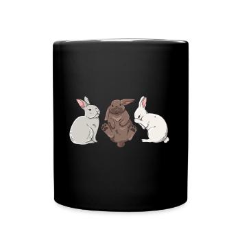 Conception de lapin mignon pour les propriétaires de lapins - Mug uni - noir - Devant