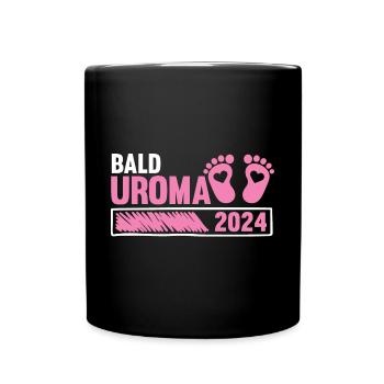 Urgroßmutter 2024 Uroma - Tasse einfarbig - Schwarz - Vorne