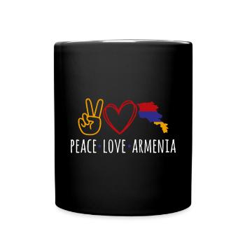 Armenische Flagge Armenien - Tasse einfarbig - Schwarz - Vorne