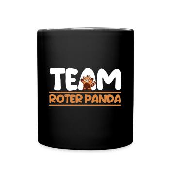 Roter Panda - Tasse einfarbig - Schwarz - Vorne