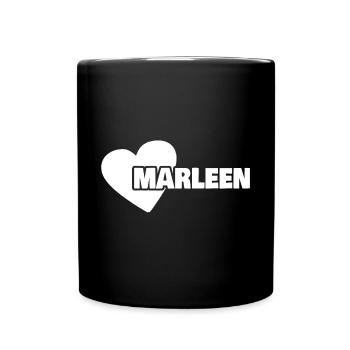 Marleen als Vorname - Tasse einfarbig - Schwarz - Vorne