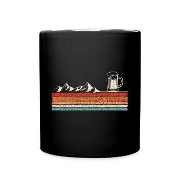 Beer Glass Heartbeat - Full Colour Mug - black - Front