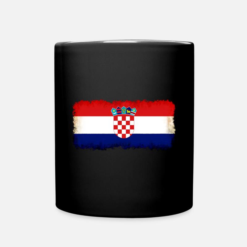 Kroatien - Tasse einfarbig - Schwarz