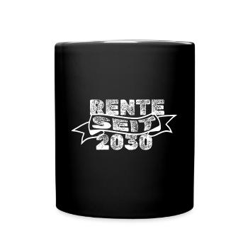 Rente 2030 - Tasse einfarbig - Schwarz - Vorne