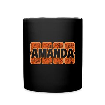 Amanda comme prénom - Mug uni - noir - Devant
