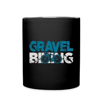 Gravel Bike / Bicycle Sport - Full Colour Mug - black - Front