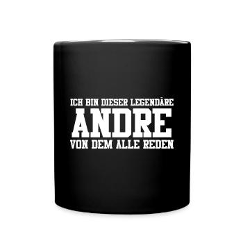 Andre Name Design - Tasse einfarbig - Schwarz - Vorne