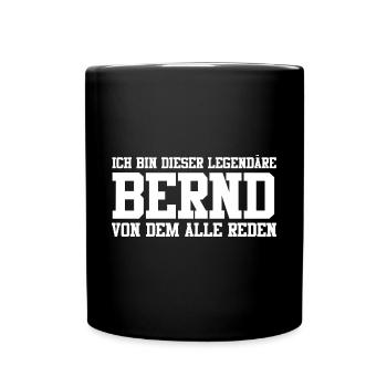 Bernd Name Design - Tasse einfarbig - Schwarz - Vorne
