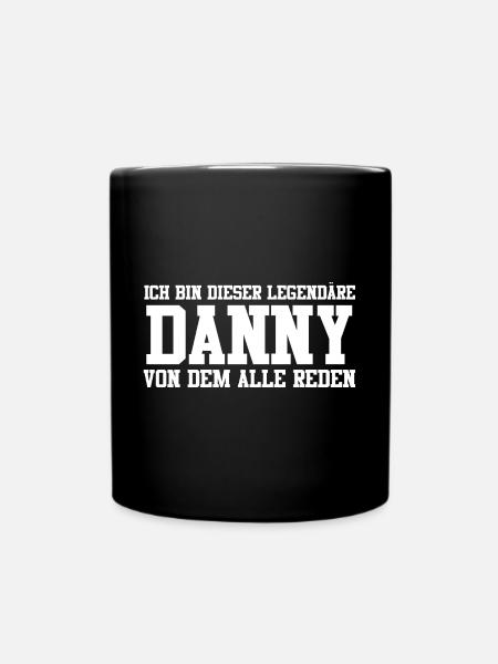 Danny Name Design - Tasse einfarbig - Schwarz