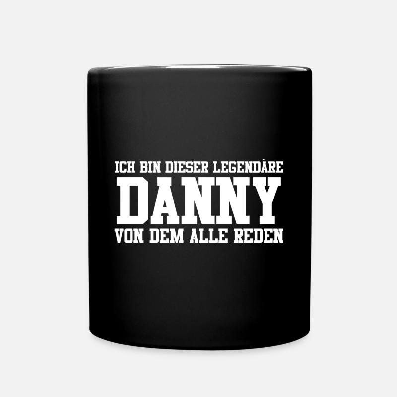 Danny Name Design - Tasse einfarbig - Schwarz