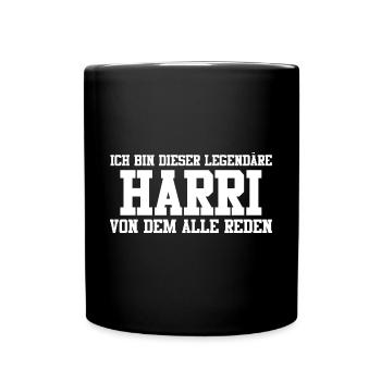 Harri Name Design - Tasse einfarbig - Schwarz - Vorne