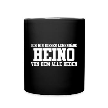 Heino Name Design - Tasse einfarbig - Schwarz - Vorne