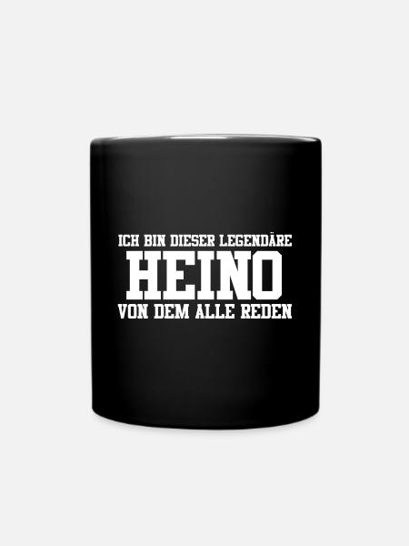 Heino Name Design - Tasse einfarbig - Schwarz