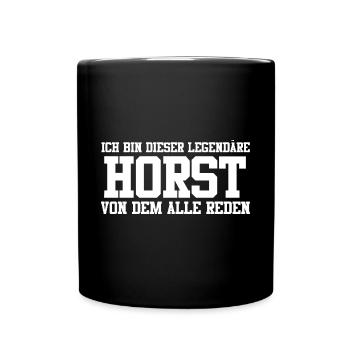 Horst Name Design - Tasse einfarbig - Schwarz - Vorne