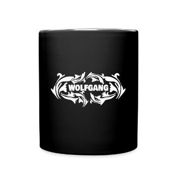 Name Wolfgang - Tasse einfarbig - Schwarz - Vorne