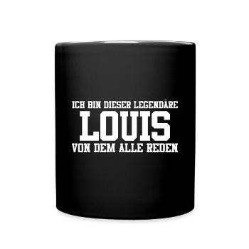 Louis Name Design - Tasse einfarbig - Schwarz - Vorne