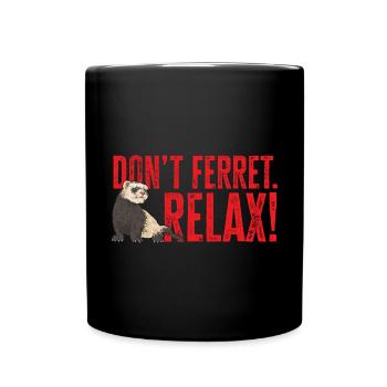 Furet, propriétaire de furet - Mug uni - noir - Devant