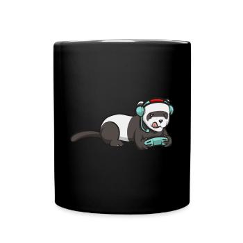 Furet, propriétaire de furet - Mug uni - noir - Devant