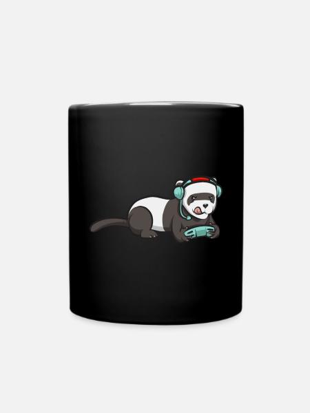 Frettchen Besitzer Frettchen - Tasse einfarbig - Schwarz