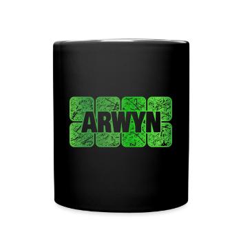 First name Arwyn - Full Colour Mug - black - Front