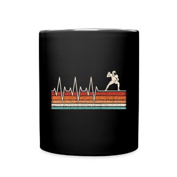 Battement de cœur d’un joueur de football - Mug uni - noir - Devant