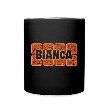 Bianca als Vorname - Tasse einfarbig - Schwarz - Vorne