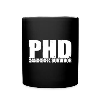 PhD Candidate Survivor 15 - Full Colour Mug - black - Front