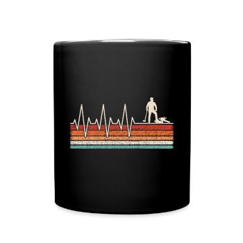 Battement de cœur du bûcheron - Mug uni - noir - Devant
