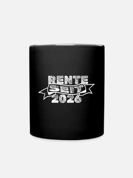 Rente 2026 - Tasse einfarbig - Schwarz