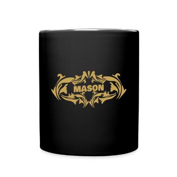 Mason comme nom - Mug uni - noir - Devant