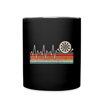 Dart player heartbeat - Full Colour Mug - black - Front