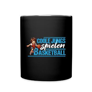 Basketball Basketballer Coole Jungs - Tasse einfarbig - Schwarz - Vorne
