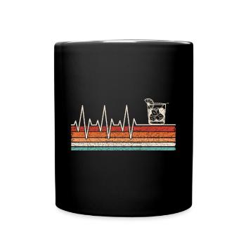 Gin Herzschlag - Tasse einfarbig - Schwarz - Vorne