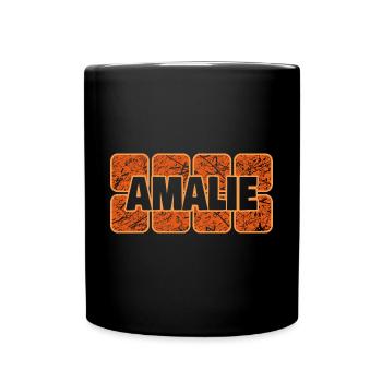 Geschenk für Amalie - Tasse einfarbig - Schwarz - Vorne