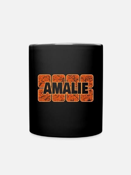 Geschenk für Amalie - Tasse einfarbig - Schwarz