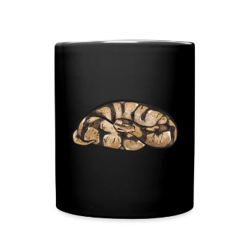 Ball Python Schlange Königspython - Tasse einfarbig - Schwarz - Vorne