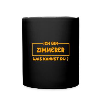 Zimmerer - Tasse einfarbig - Schwarz - Vorne