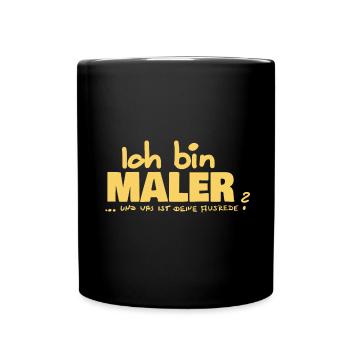 Maler - Tasse einfarbig - Schwarz - Vorne