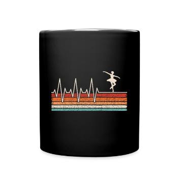 Battement de cœur d’une danseuse de ballet - Mug uni - noir - Devant