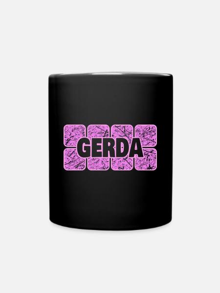 Ehefrau Gerda - Tasse einfarbig - Schwarz