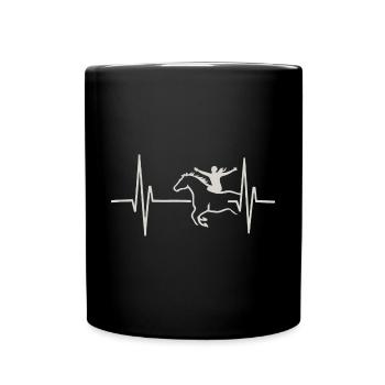 Loves Horse Vaulting Gift - Full Colour Mug - black - Front
