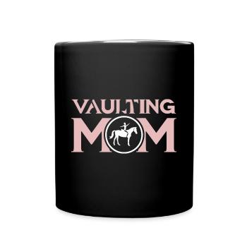Loves Horse Vaulting Gift - Full Colour Mug - black - Front