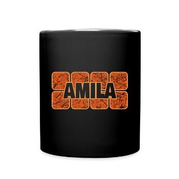 Prénom Amila - Mug uni - noir - Devant